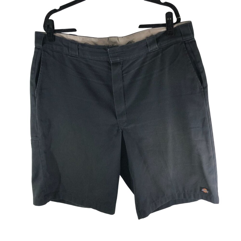 Dickies Mens Loose Fit Work Shorts Black Size 42 Cotton Blend